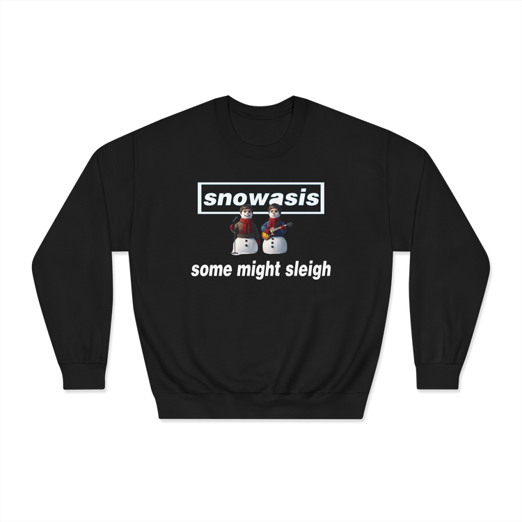 Snowasis some might sleigh Christmas jumper custom design