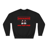 Snowasis some might sleigh Christmas jumper custom design