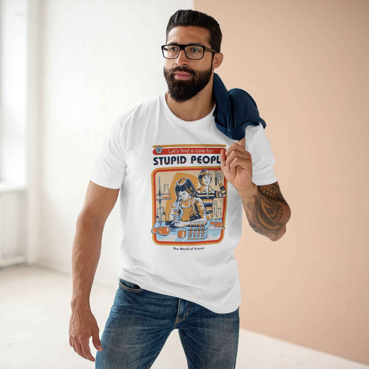 "Lets Find a Cure for Stupid People" Steven Rhodes style custom design T-shirt