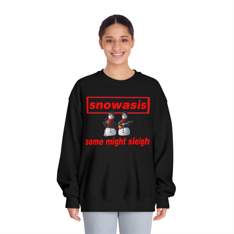 Snowasis some might sleigh Christmas jumper custom design - Love2Print