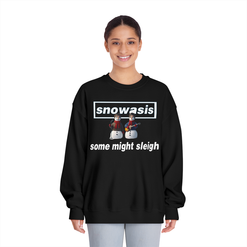 Snowasis some might sleigh christmas jumper custom design