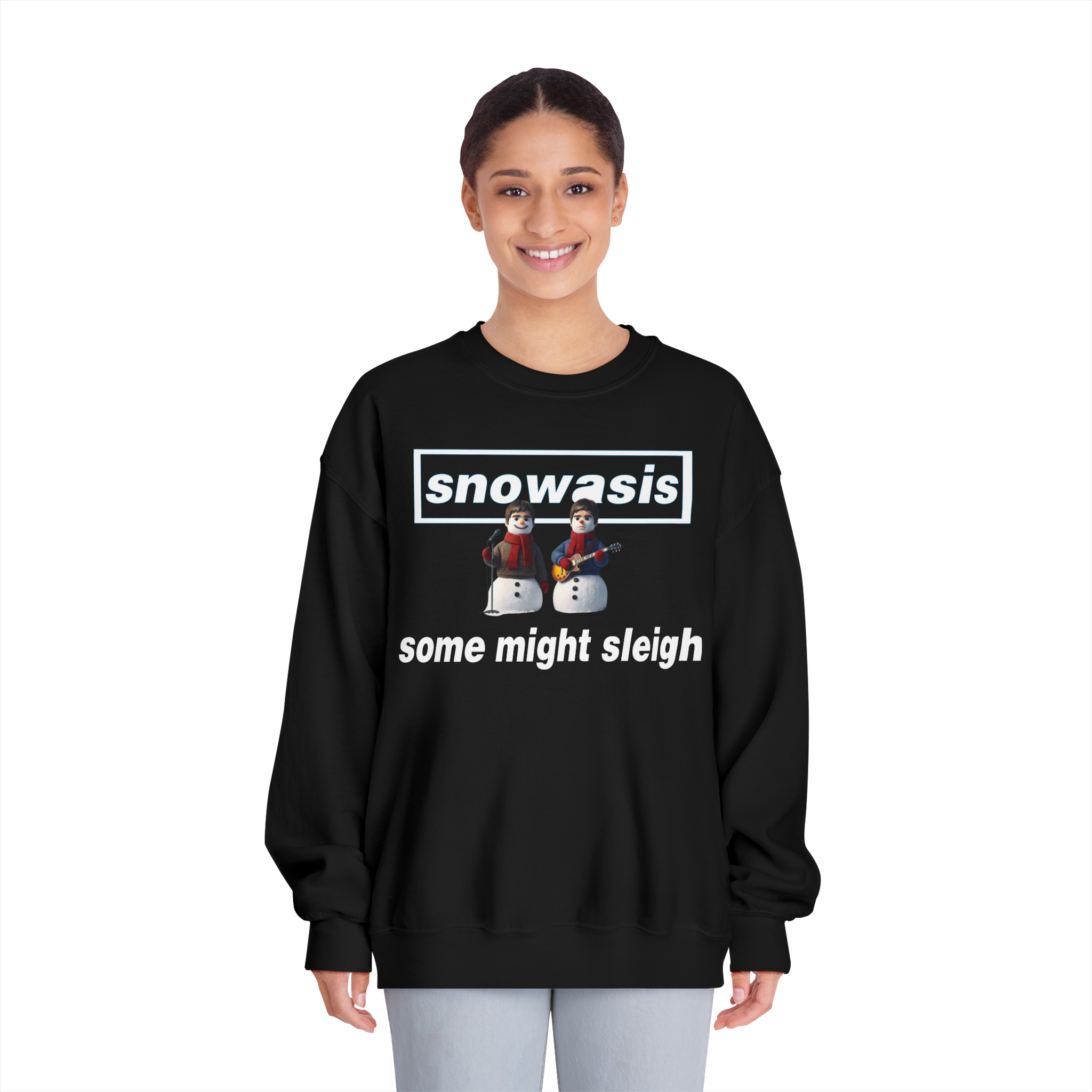 Snowasis some might sleigh christmas jumper custom design
