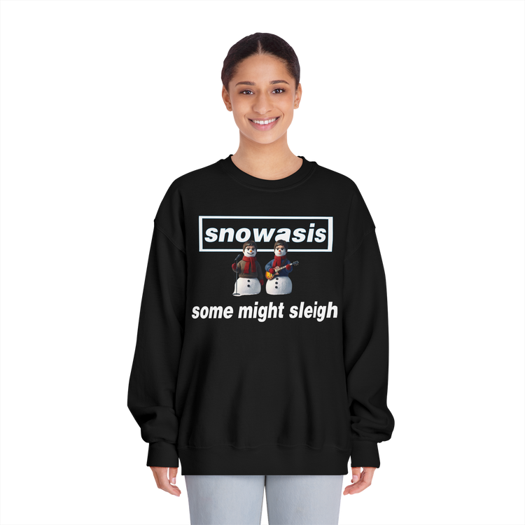Snowasis some might sleigh Christmas jumper custom design - Love2Print