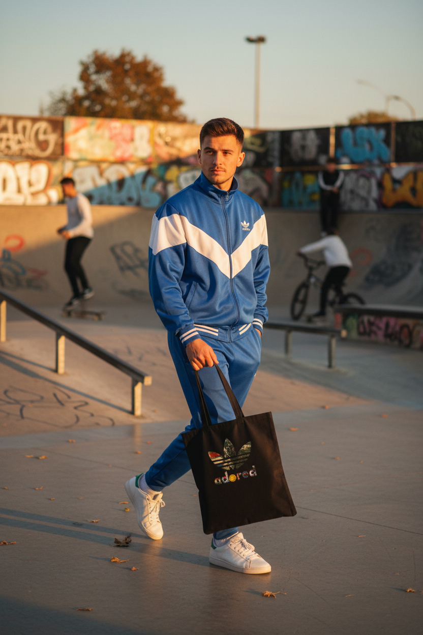Black Adored tote - skate park