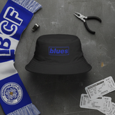 Black BCFC bucket hat flat lay
