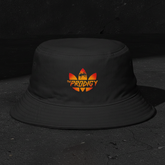 Black bucket hat - flat lay