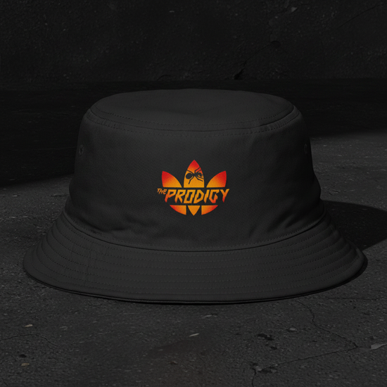 Black bucket hat - flat lay