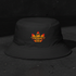 Black bucket hat - flat lay