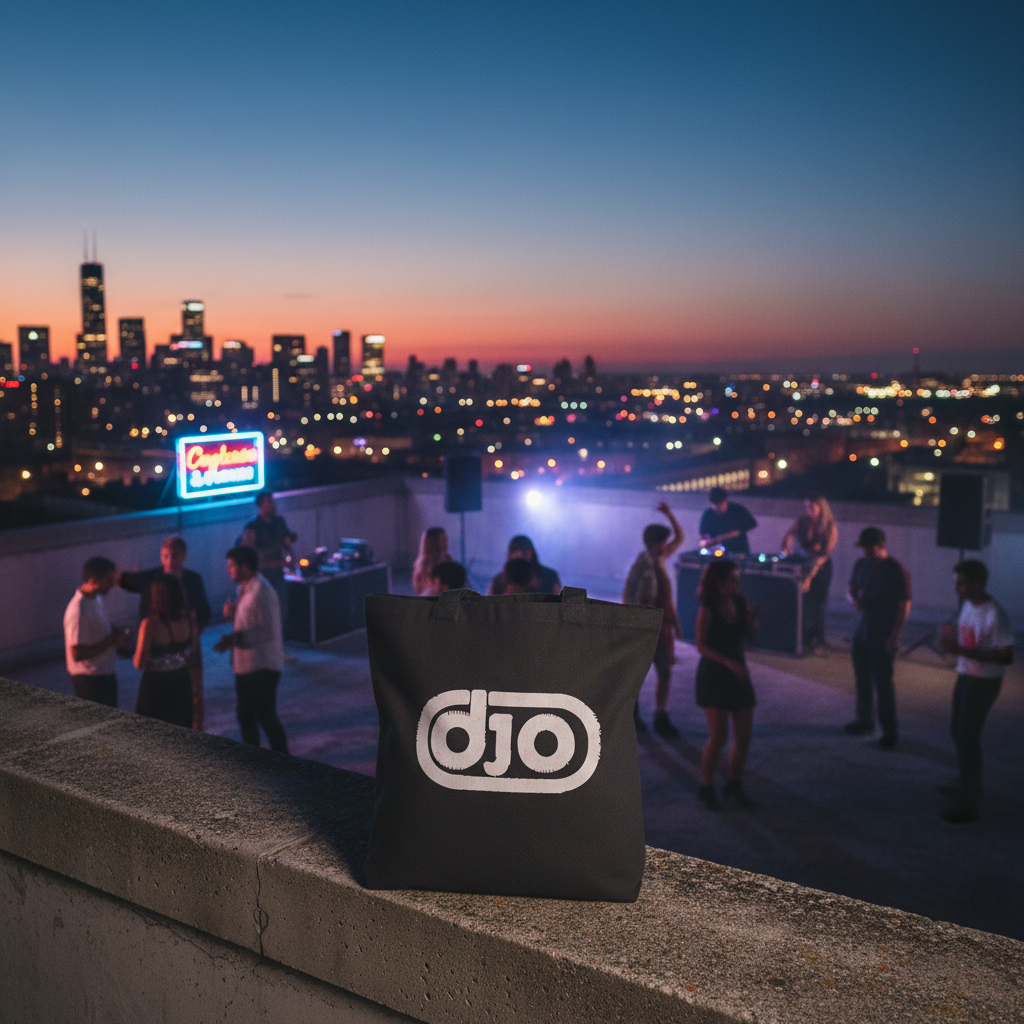 Black Djo tote - rooftop