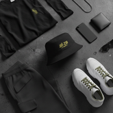 Black flat lay