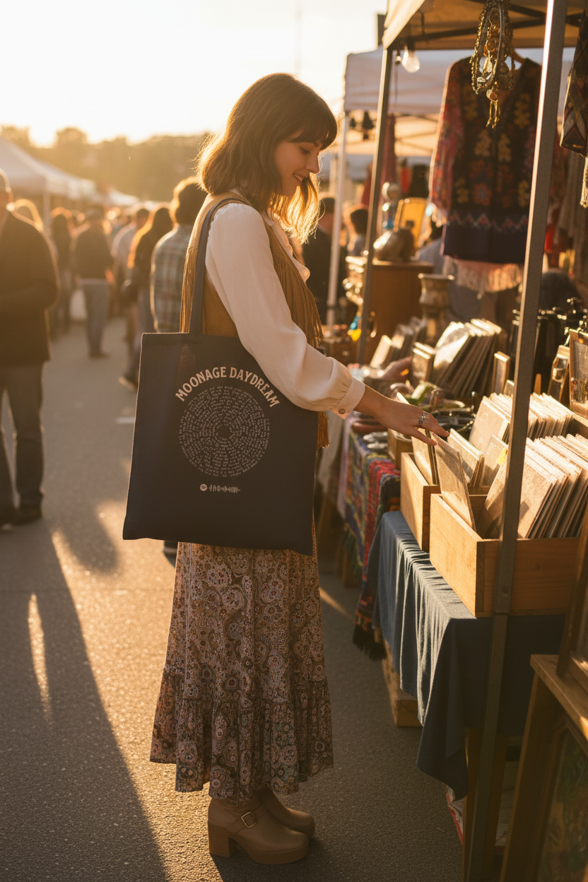 Black Moonage tote - vintage market