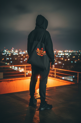 Black Prodigy tote - rooftop night