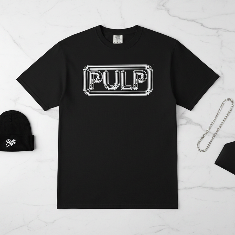 Black PULP Tee - Flat Lay