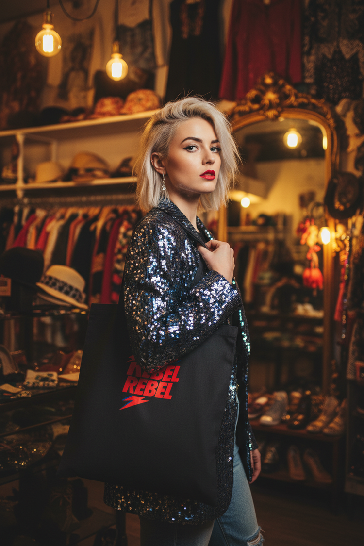 Black Rebel Rebel tote - vintage boutique