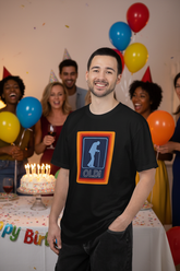 Black tee birthday mockup