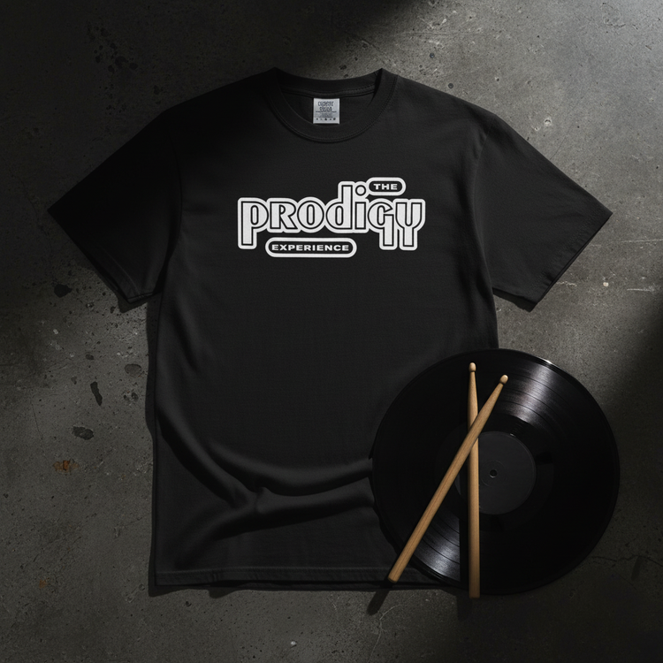 Black Tee Flat Lay