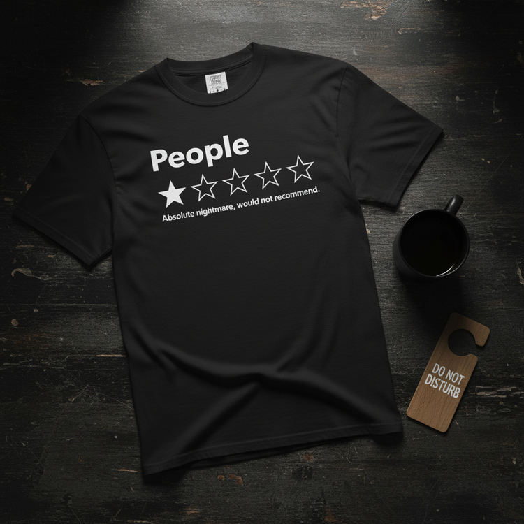 Black Tee Flat Lay