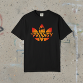 Black tee flat lay