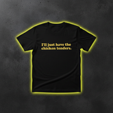 Black Tee Flat Lay