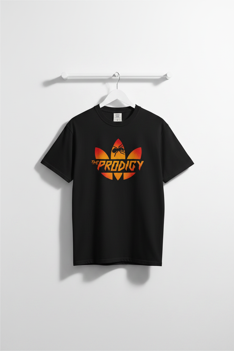 Black tee hanging studio