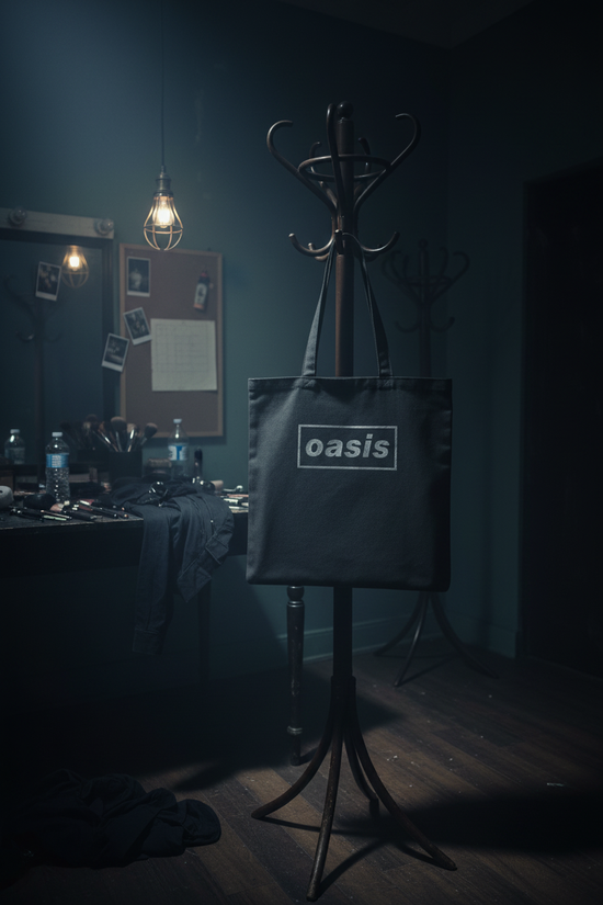 Black tote backstage