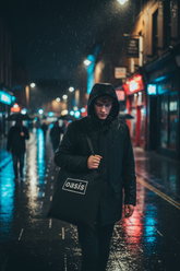 Black tote rainy Manchester