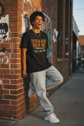 Black When God Made Me tee lifestyle