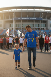 Blue - father and son