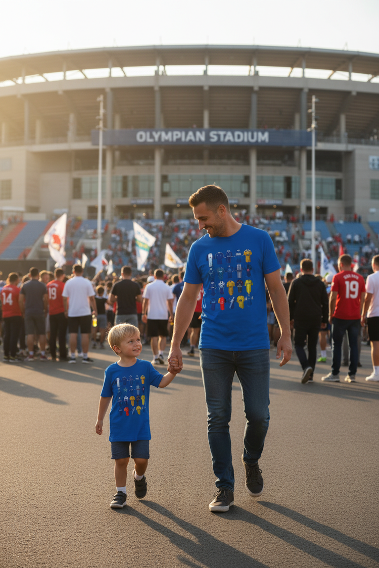 Blue - father and son