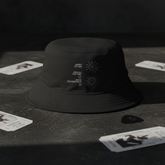 Bucket Hat Dark Flat Lay