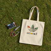 Cream Adored tote - festival flat lay