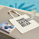 Cream Frankie tote - poolside