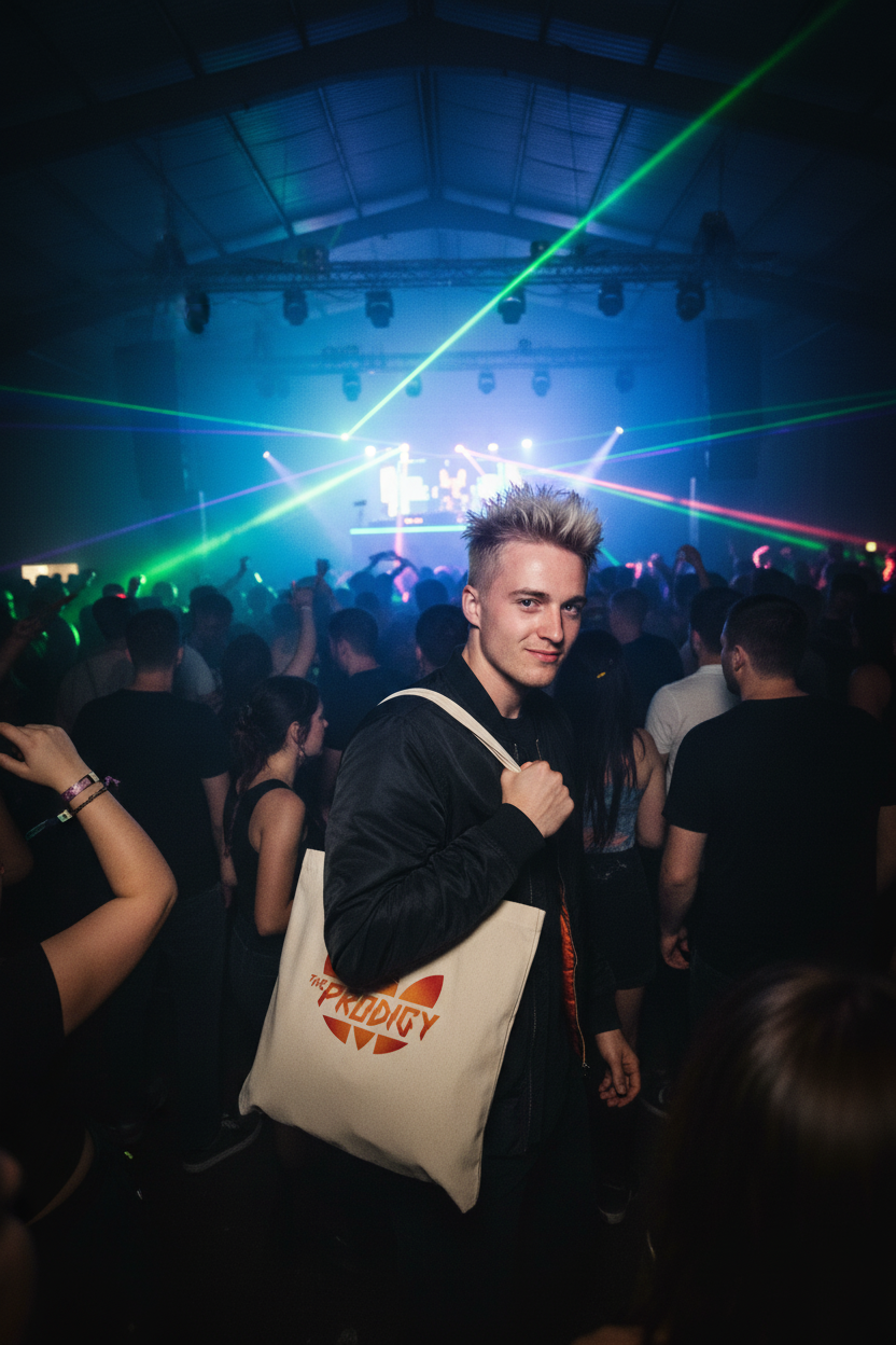Cream Prodigy tote - rave festival