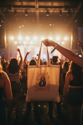 Cream tote - concert/festival