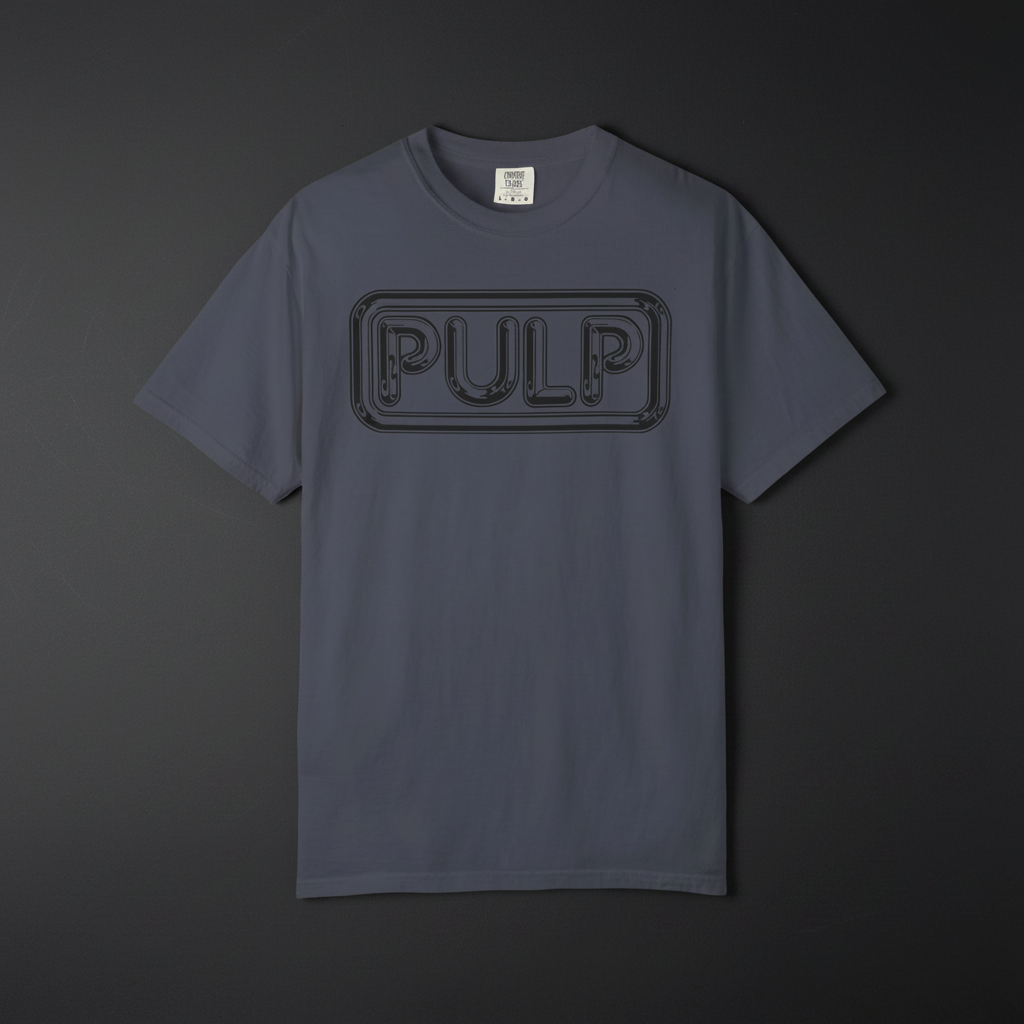 Grey PULP Tee - Flat Lay