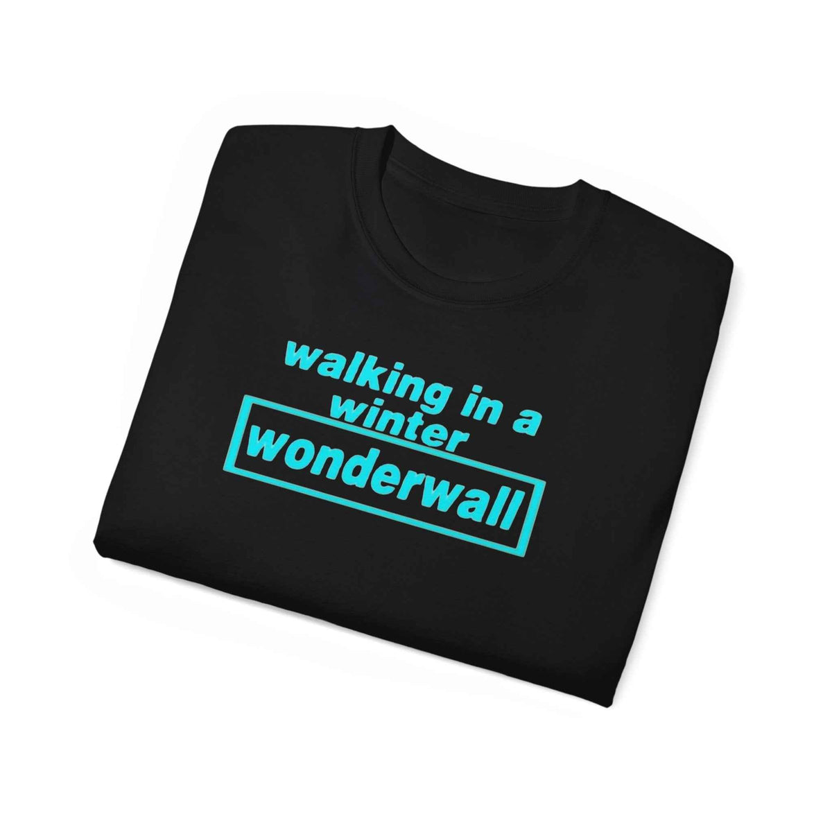 Walking in a winter Wonderwall Oasis inspired Christmas jumper custom design