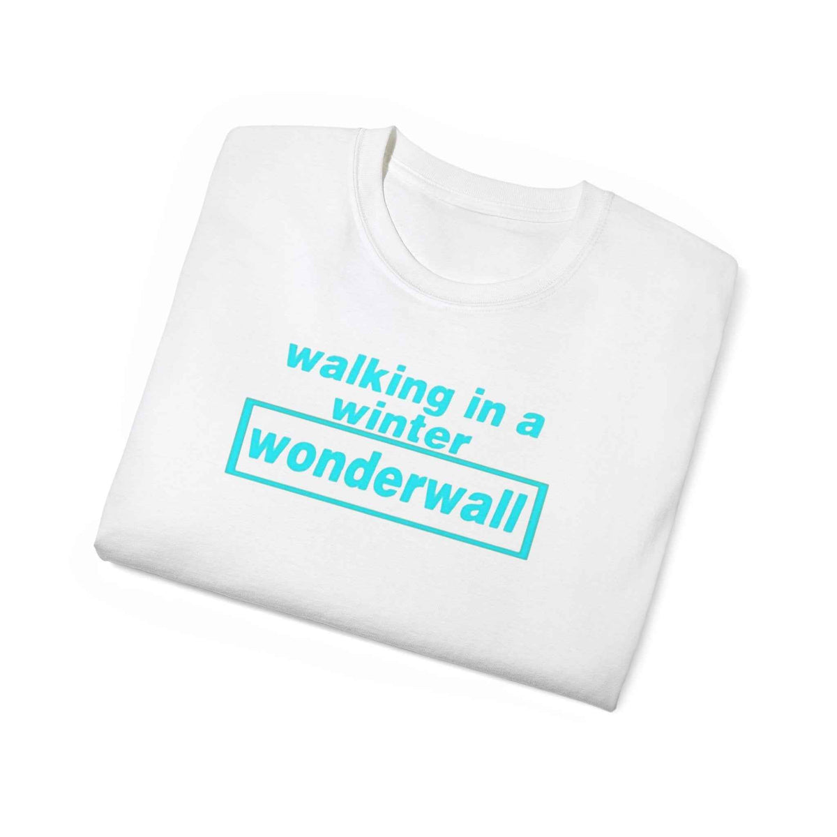 Walking in a winter Wonderwall Oasis inspired Christmas jumper custom design