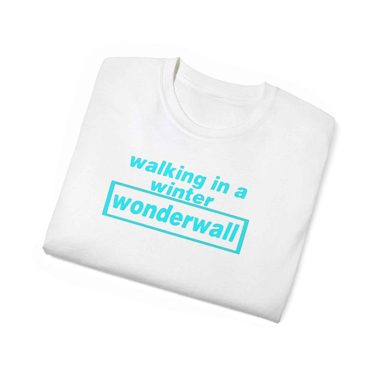 Walking in a winter Wonderwall Oasis inspired custom design Tshirt