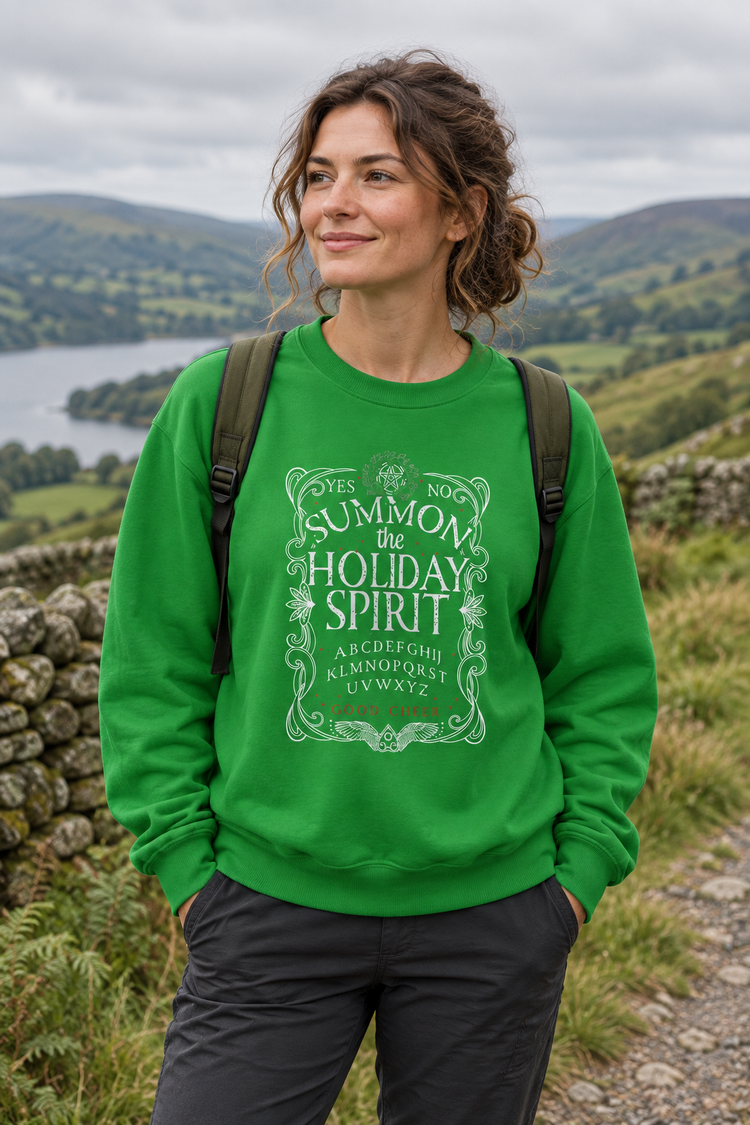 Irish green T-shirt, countryside mockup