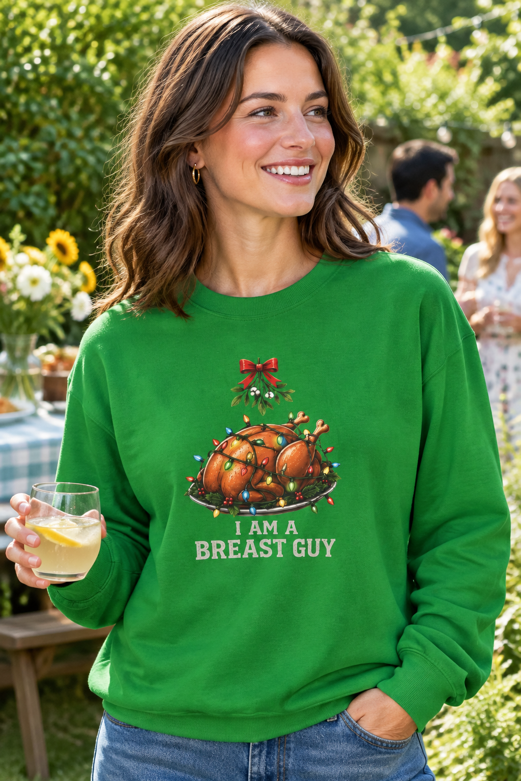 Irish green T-shirt, female garden mockup