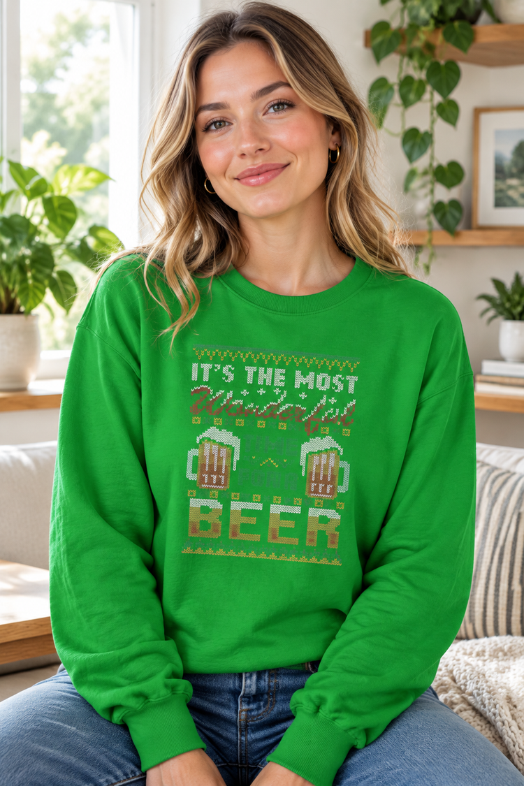 Irish green T-shirt, female home mockup