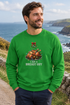 Irish green T-shirt, male coastal walk mockup