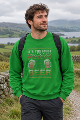 Irish green T-shirt, male countryside mockup