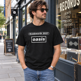 Knebworth black T-shirt mockup 2