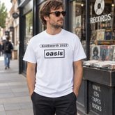 Knebworth white T-shirt mockup 2
