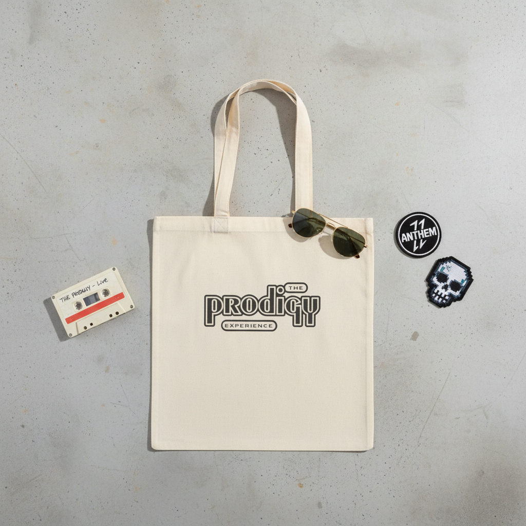 Natural tote – retro flat lay