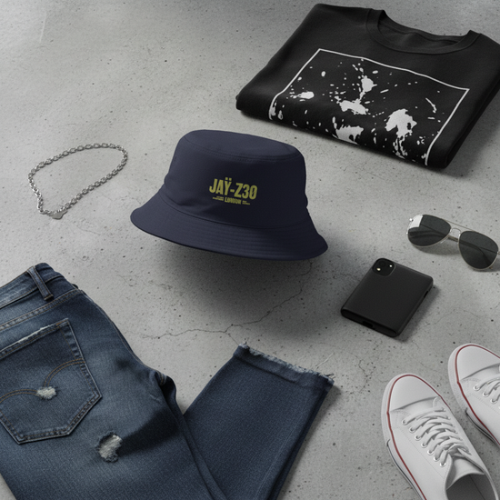 Navy flat lay