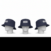 Navy Robbie bucket hat ghost mannequin mockup