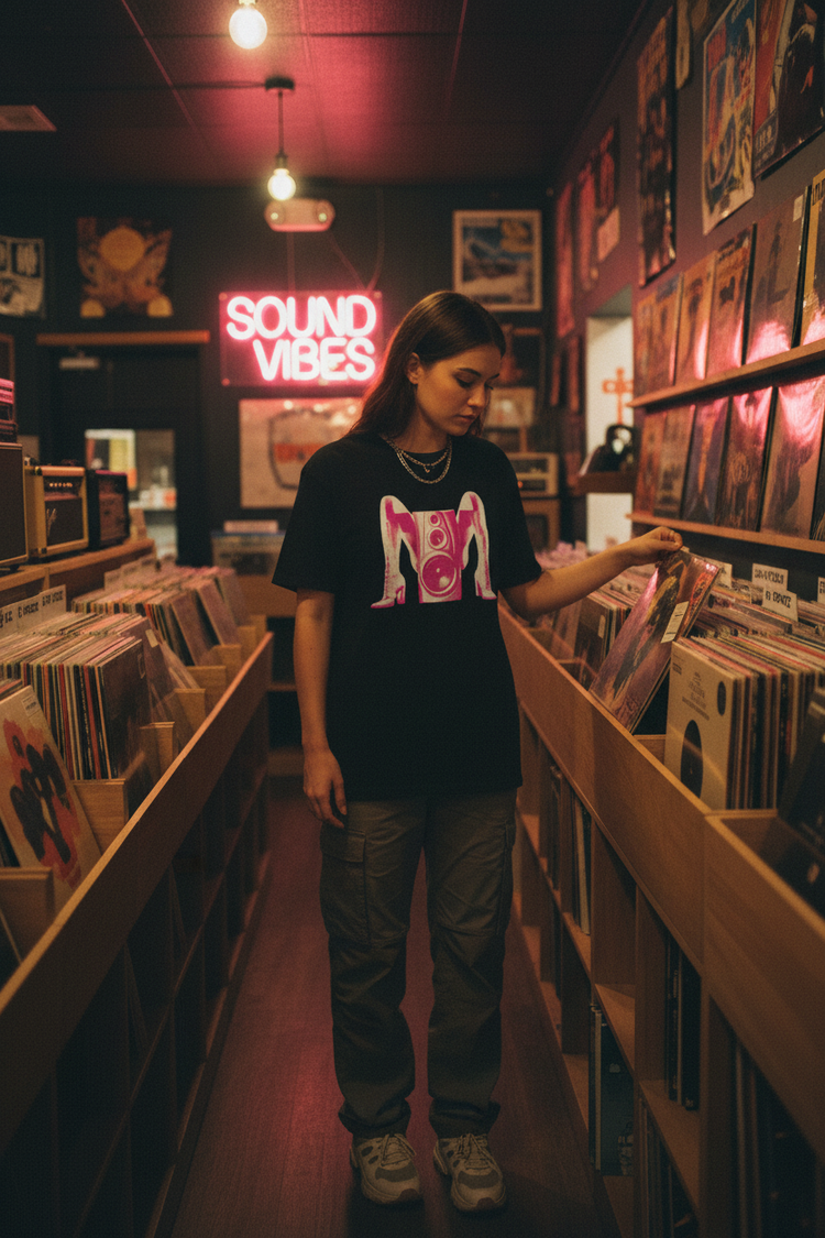 Record shop lifestyle mockup