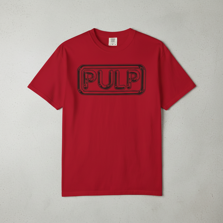 Red PULP Tee - Flat Lay